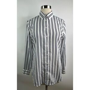 Banana Republic Striped Collared Long Sleeve Button Down Shirt